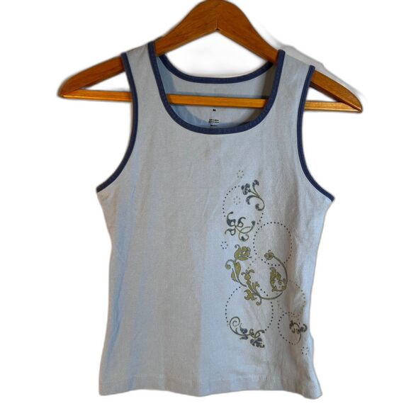 Danskin Now Y2K Retro Micro Sleeveless Tank Top Graphic Cotton Size Medium* - Picture 1 of 9